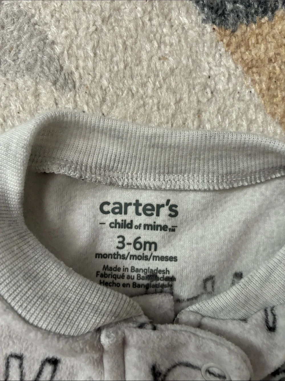 Carter's Baby One-Piece Footies in Red, Green, Gray, Blue Mix